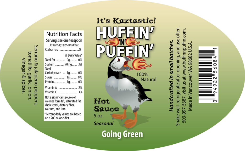 Green Hot Sauce Label