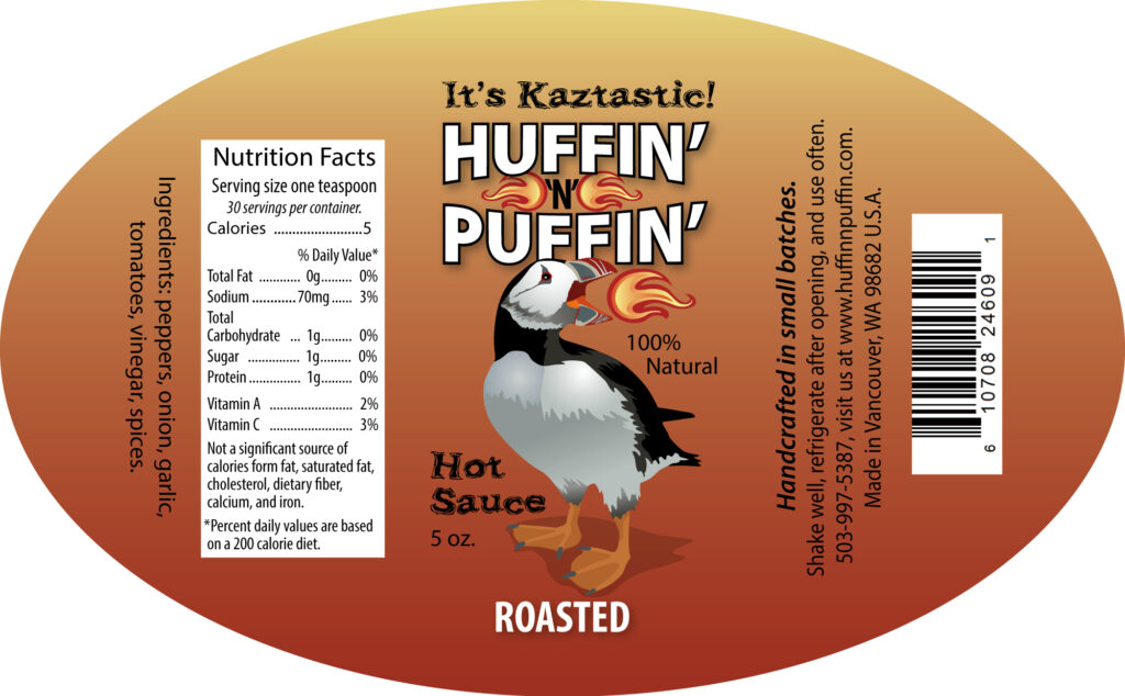 Roasted Hot Sauce Label