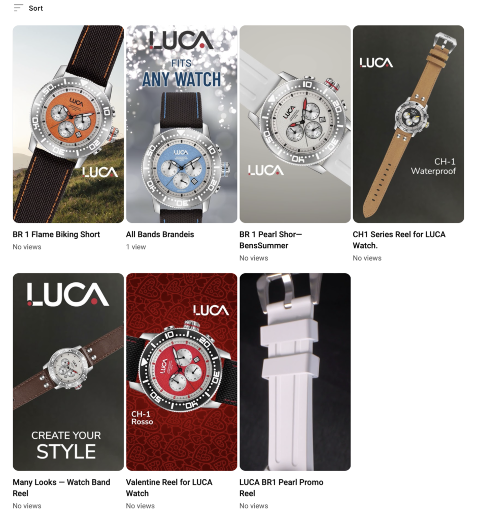 Reels for LUCA Watches