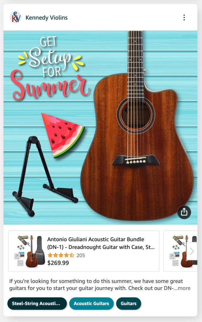 Amazon Store Guitar Post