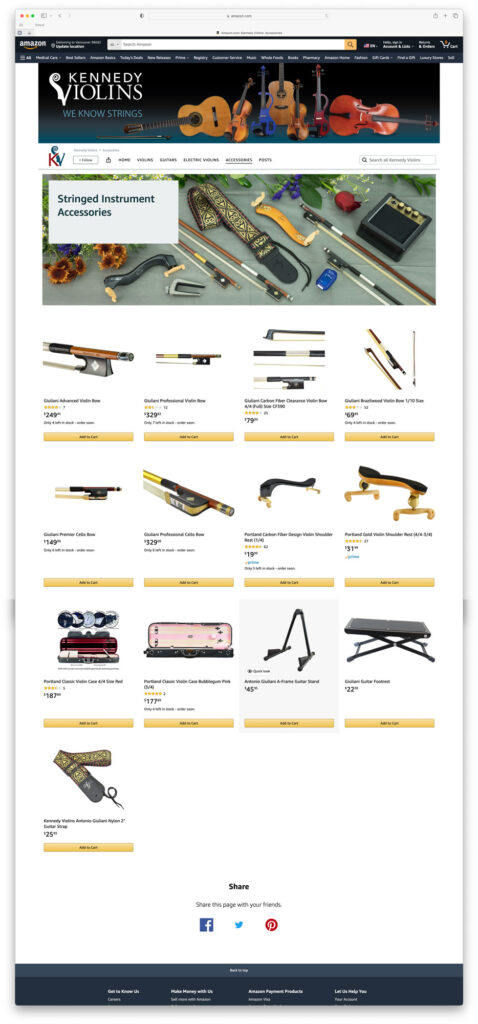 Amazon Store Accessories Page