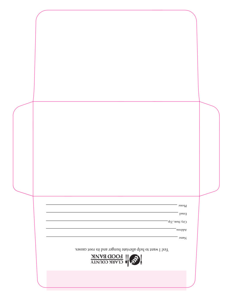 Inside print file for a remit envelope.