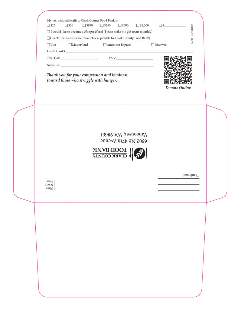 Outside print file for a remit envelope.